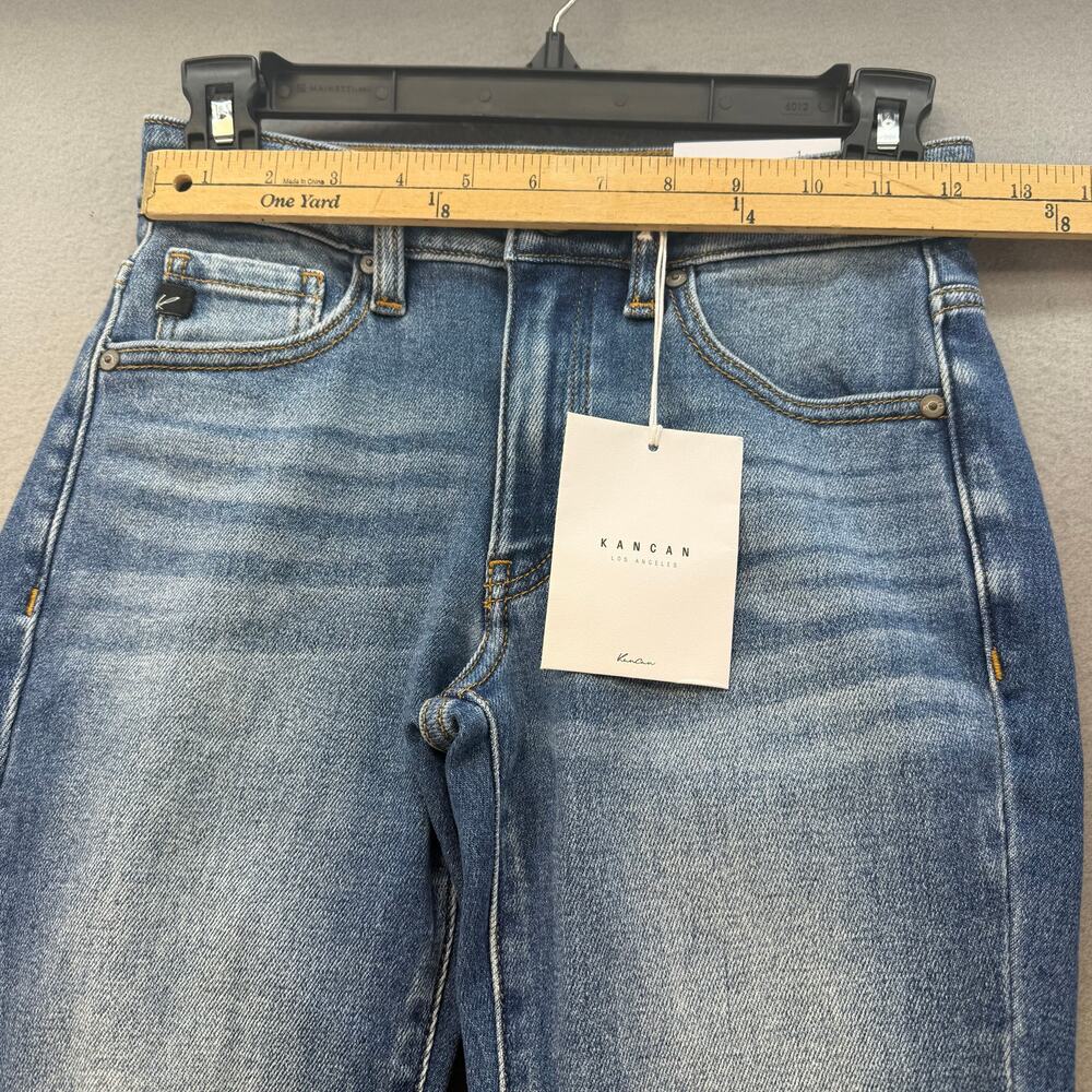 KanCan Jeans Women's 1/24 Mid Rise Ancle Skinny Frayed Hem Mid Rise Fit - NWT - Picture 13 of 16